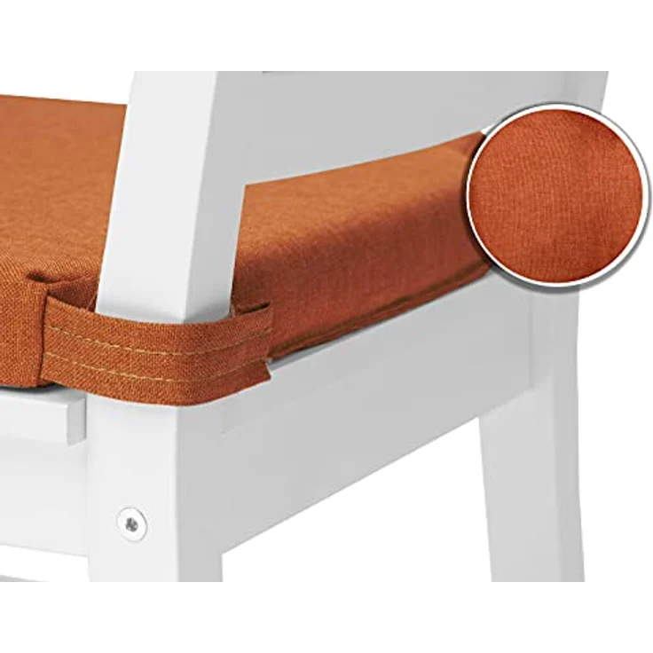sunnypillow Stuhlkissen 4er Set Kissen Maße: 42 (vorne), 35 (hinten) x 40 x 5 cm – Bild 3