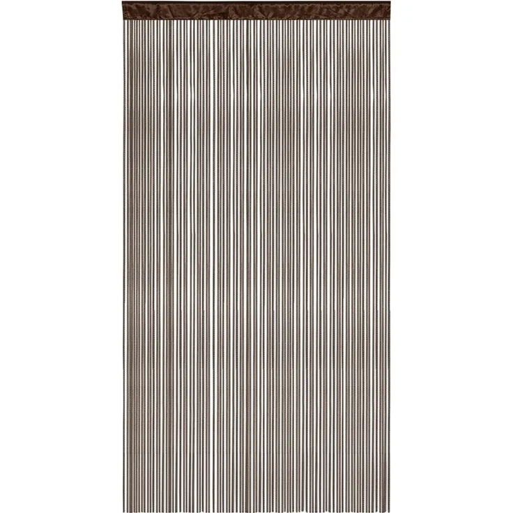Victoria M. Fadenvorhang Fadenvorhang 2er Balkontür Insektenschutz 100x245 braun LEONORA (2 St), Durchzuglöcher, halbtransparent, Polyester, Raumteiler, Sicht- & Insektenschutz, kürzbar, waschbar, Tunnelzug