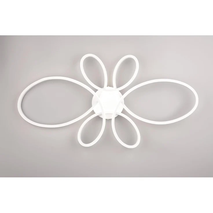 Große LED Deckenleuchte FLY geschwungen Weiß, Breite 83cm – Bild 7