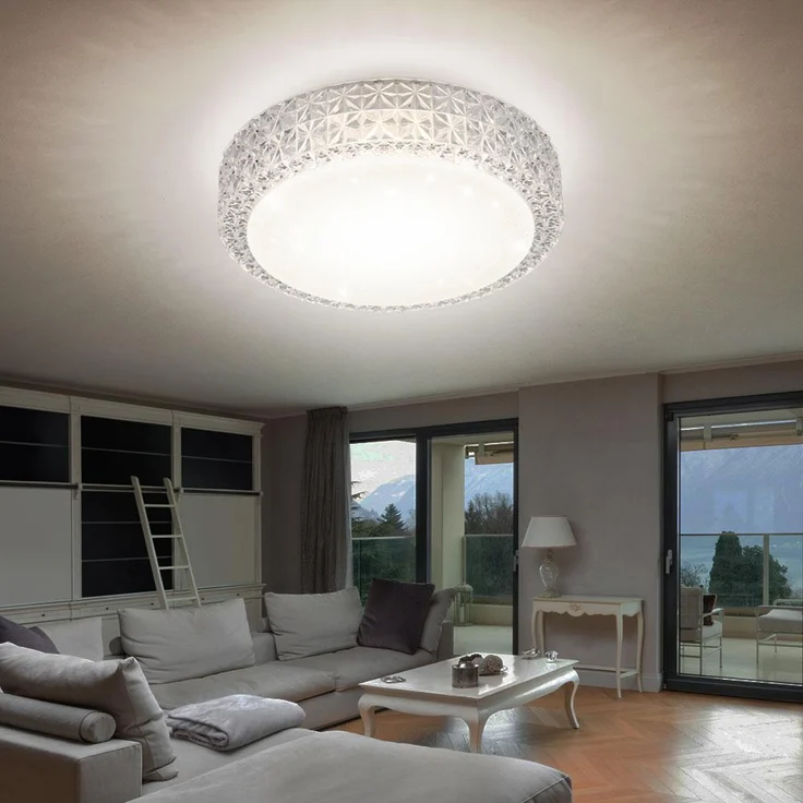 LED Design Deckenleuchte, Kristalloptik, Sterneneffekt PEGASUS – Bild 8