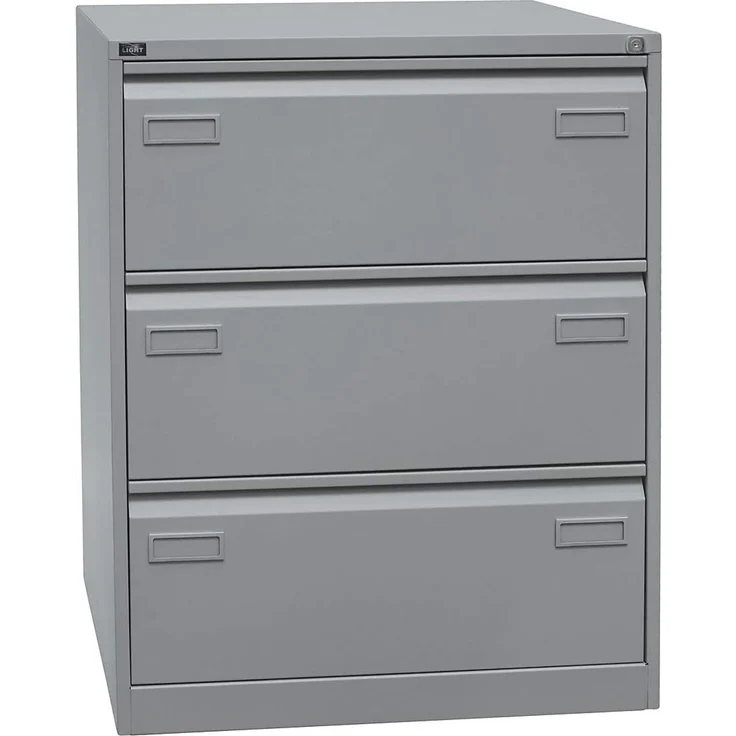 Bisley LIGHT Hängeregistraturschrank, doppelbahnig, DIN A4, 3 HR-Schubladen, Farbe oxfordblau – Bild 4