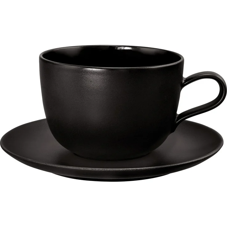 Seltmann Weiden Tasse Liberty - Velvet Black, 1-tlg, Porzellan, Milchkaffeeobertasse 0,38 l – Bild 1