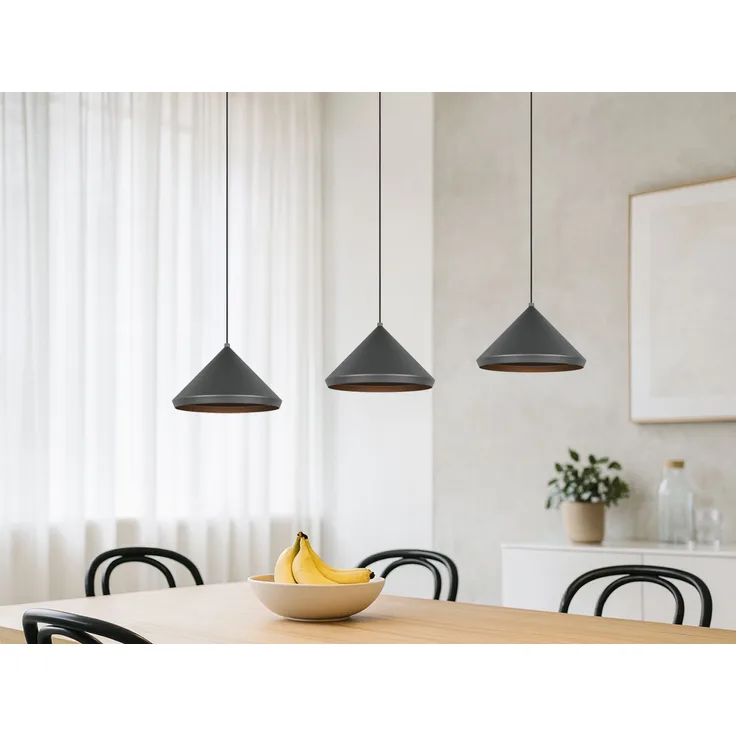 Trio LED-Pendelleuchte Laguna 200 x 70 cm warmweiß-neutralweiß schwarz