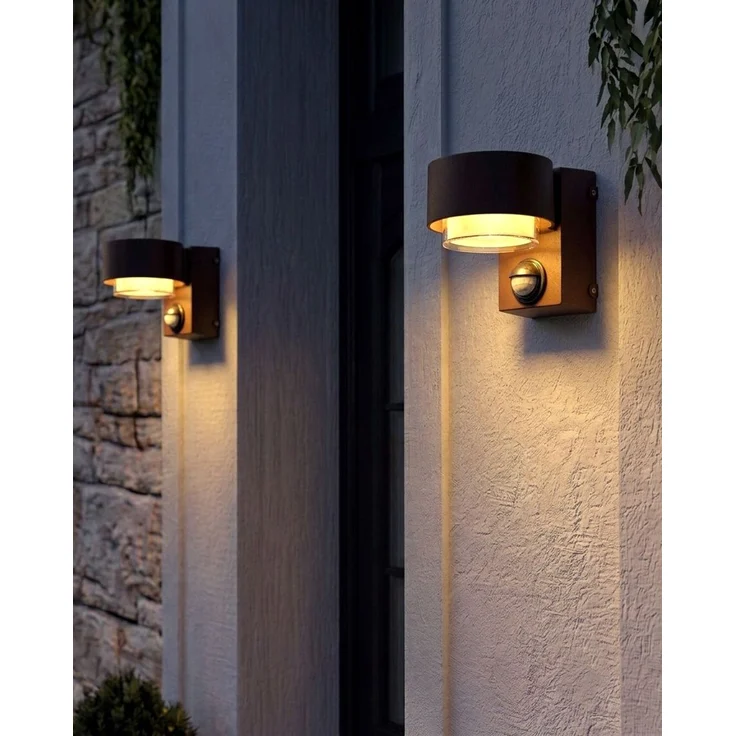 LED Außenwandleuchte 2er Set GOVIA Braun – Bild 3