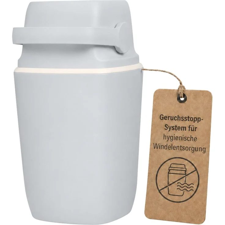 AirWell Windeleimer Geruchsdicht & Windel Blaubaer - Wickeleimer, mit Geruchsstopp-System, Einhändige Bedienung, Windeleimer Windelmülleimer, 23 Windeln Fassungsvermögen, Mülleimer Badezimmer – Bild 1