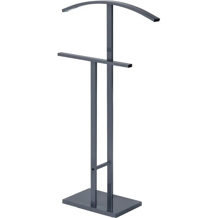 IDIMEX Herrendiener SCOTT, Stummer Diener mit Hosenbühel, Metall Damendiener Kleiderbügel grau