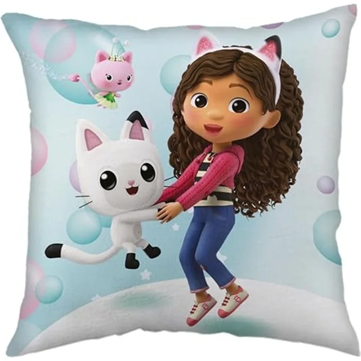 Gabby's Dollhouse Kopfkissen (1 Stück) Premium Dekokissen mit beidseitigem Digitaldruck