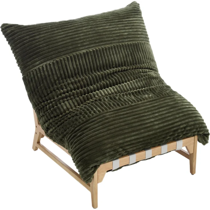LVHOM XXL Relaxsessel mit Massivholz-Rahmen, Polstersessel Cord mit Memory-Schaum, ergonomischer Loungesessel, Fernsehsessel für Wohnzimmer, Grau – Bild 2