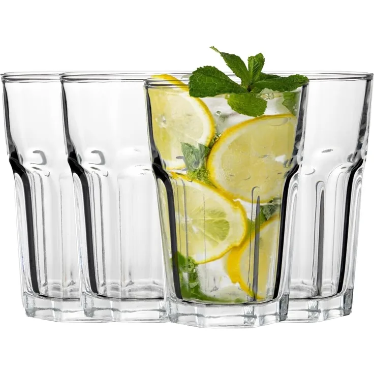 Premier Housewares Set von 4 Luxor KlarGlas Trinkglas, KlarGlas, 360ml