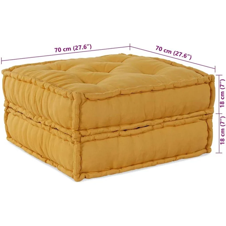 vidaXL Modulares Sofaelement Gelb 70x70x36 cm Stoff 4019039 – Bild 11