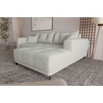 99rooms Massimo Ecksofa Strukturstoff NEVE Hellgrau mit Schlaffunktion Rechts