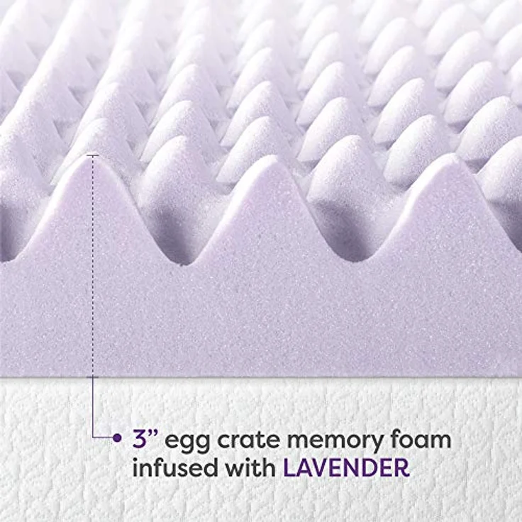 Best Price Mattress Matratzenauflage aus Memory-Schaum, 7,6 cm, mit beruhigendem Lavendel-Infusion, CertiPUR-US-Zertifiziert, Queen – Bild 5