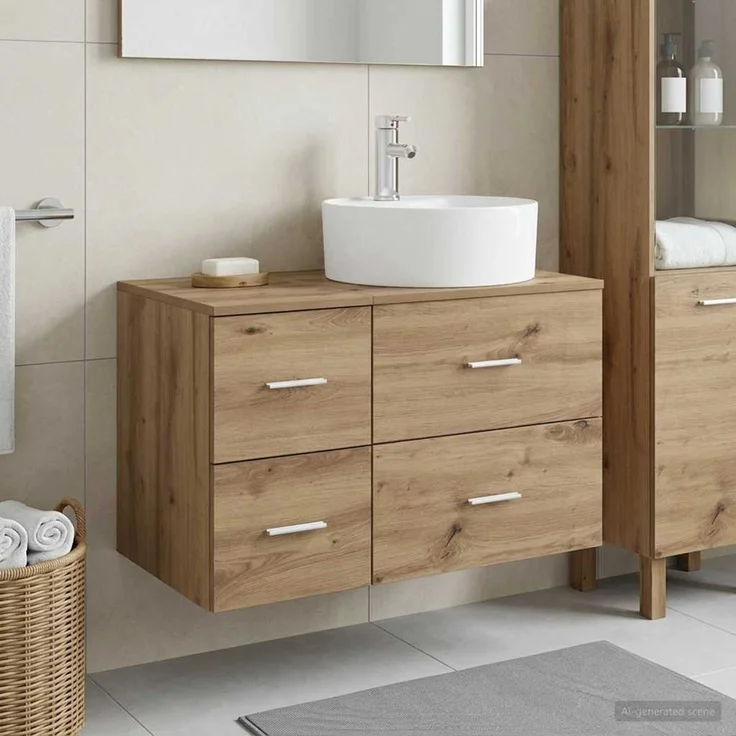 vidaXL Badezimmerschrank-Set 2 stk. Artisan-Eiche 79,5 x 44,5 x 82 cm 3403991 – Bild 1