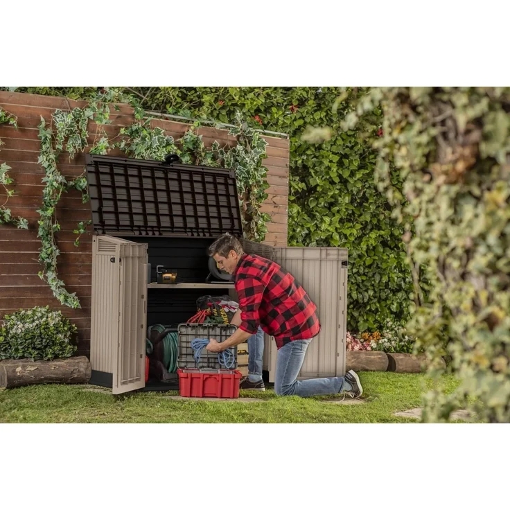 Keter Mülltonnenbox Keter Mülltonnenbox STORE IT OUT MIDI Anthrazit 845 L, 2x 120 L Tonne – Bild 3