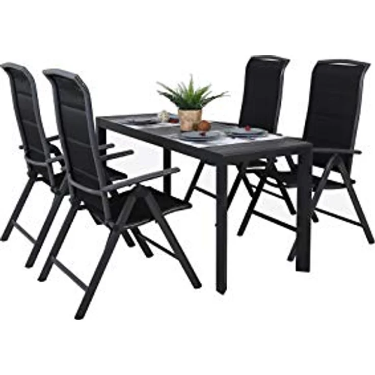 Chicreat Gepolsterter Klappstuhl mit hoher Rückenlehne, Aluminium - Grau/Schwarz – Bild 10