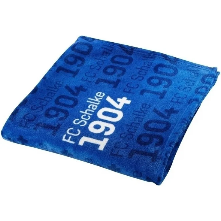 FC Schalke 04 Kunstfaserbettdecke FC Schalke 04 Decke Flanellfleece Logo – Bild 2