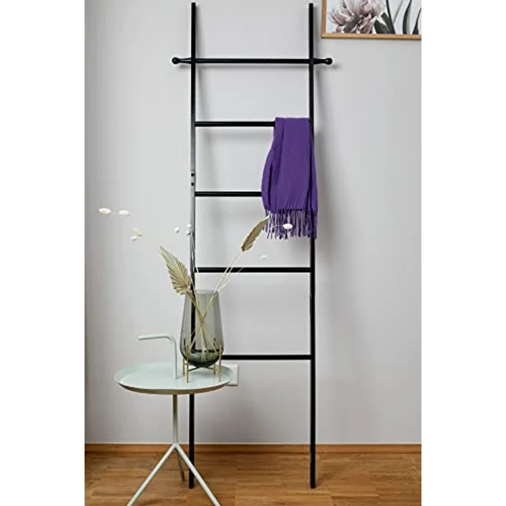 Leiter Badezimmer SURI BAMBOO, Farbe schwarz, Wenko – Bild 6