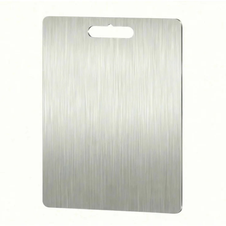 Hermia Concept 'Huhu881' Schneidebrett aus Edelstahl, Silber, 15 x 25 cm – Bild 2