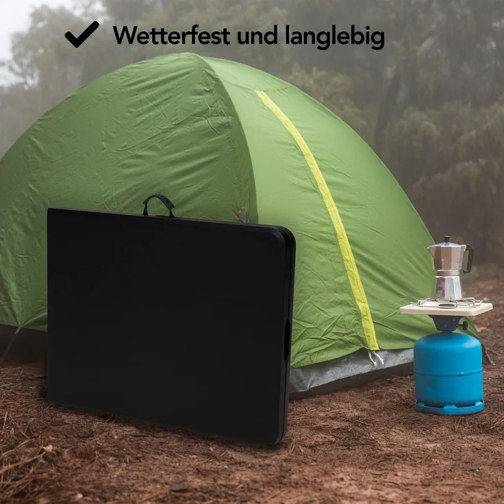 Brixy Klapptisch - Klapptisch - 180 x 70 x 74 cm - Campingtisch - Gartentisch - Tragbar - Schwarz – Bild 5