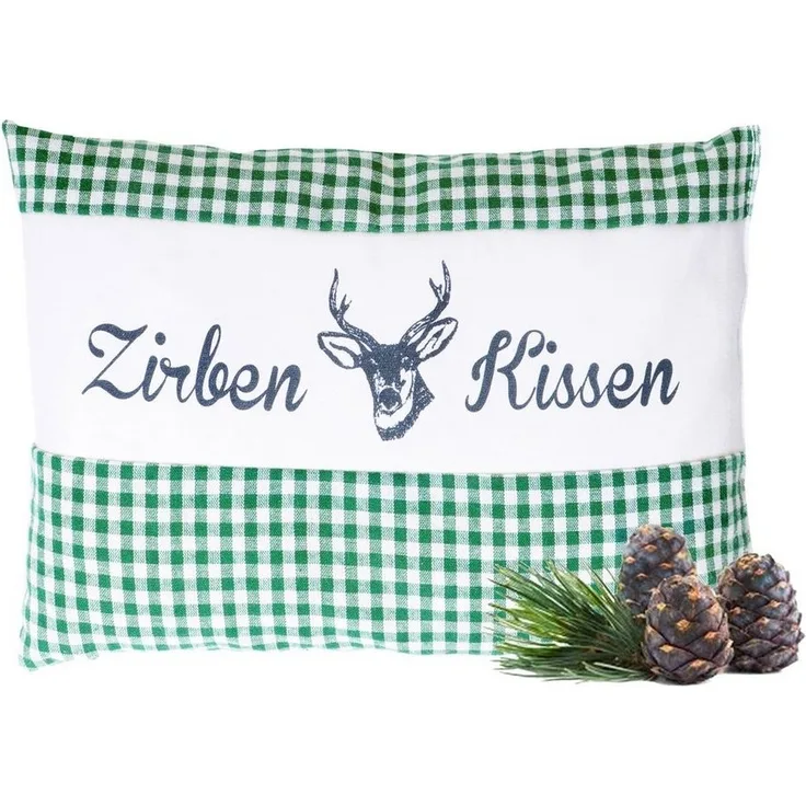 Dr. Berger Zirbenkissen Zirbenkissen Vichy Grün 26 x 19 cm