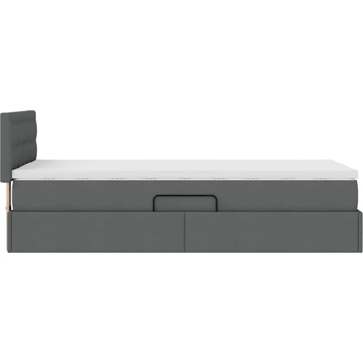 vidaXL LED-Speicherbett mit Matratze Dunkelgrau 90 x 200 cm Stoff 3371245 – Bild 11