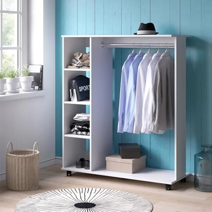Garderobe Cosmo Weiß 110 x 129.4 cm Vicco – Bild 2