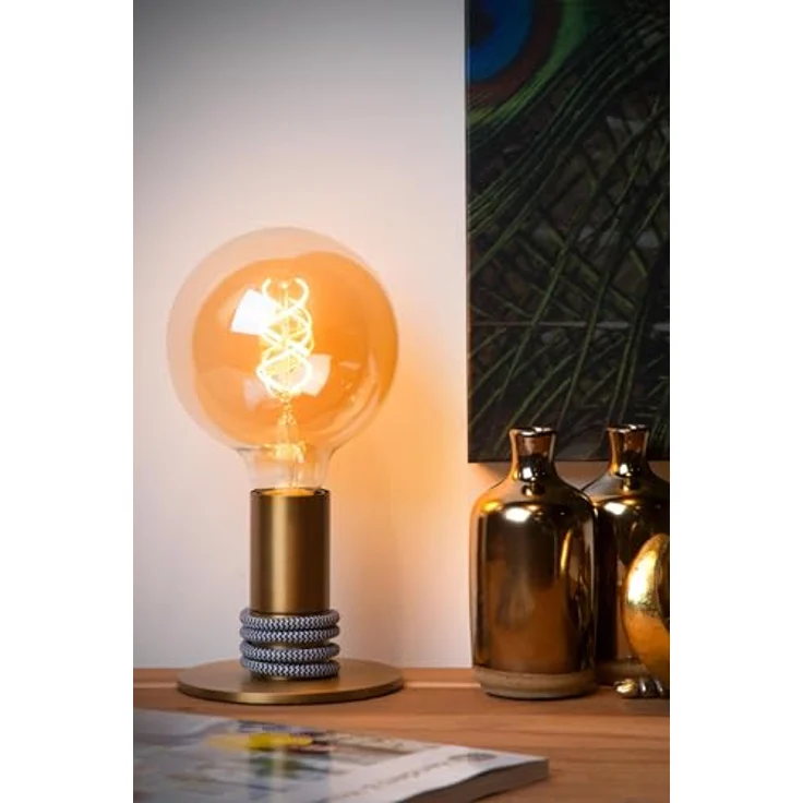 Lucide 45576/01/02, Nachttischlampe mit textiler Schnur, höhenverstellbar, retro Design – Bild 5