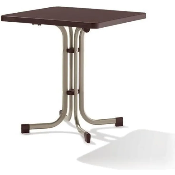 Sieger Boulevard-Klapptisch Boulevard-Klapptisch klappbar, Stahl Champagner 70 x 72 x 70 cm