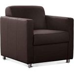 CAVADORE Corianne Sessel, mit Federkern, Ledersessel Design, 78 x 80 x 83, Echtleder: dunkelbraun