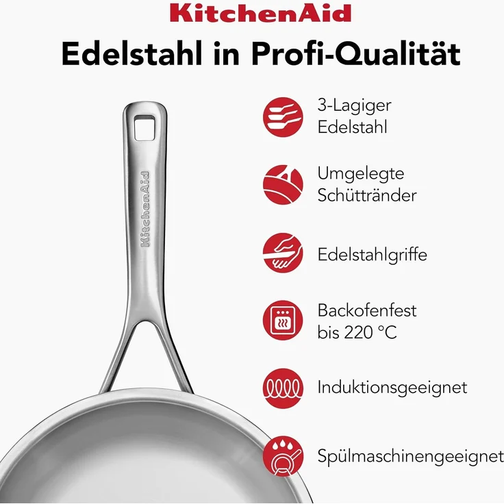 KitchenAid CC003256-001 Kochtopf 1,5 l Rund Edelstahl – Bild 5