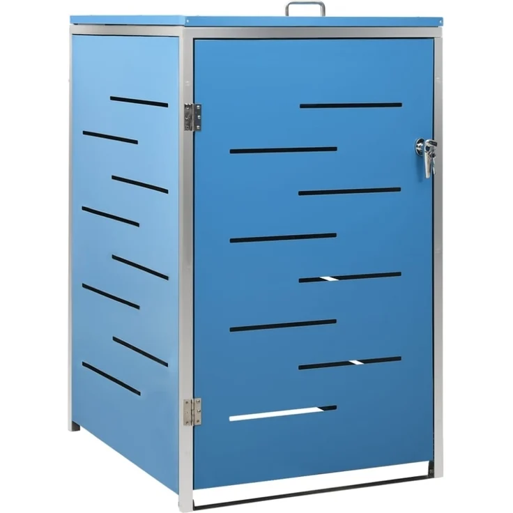 vidaXL Mülltonnenbox für 1 Tonne 69x77,5x112,5 cm Edelstahl 149566 – Bild 11