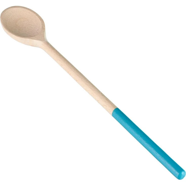 METALTEX CHROMOTHERAPY Kochlöffel oval aus Buchenholz - AQUAMARINE / Holzlöffel – Bild 1