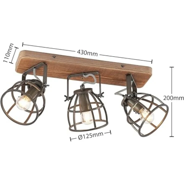 Lindby Deckenleuchten Rutger, Holz IP20, 3 x 25 W – Bild 7