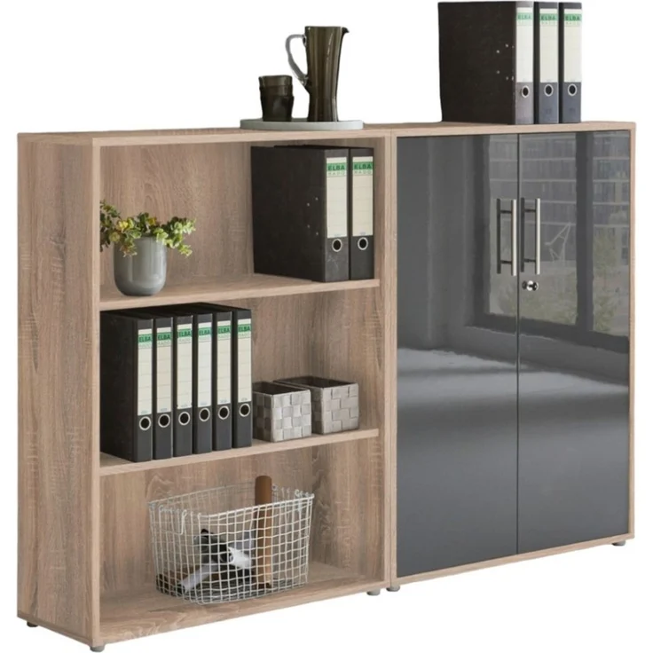 BMG Möbel Aktenschrank Office Edition Schrankwand 1 niedrig abschließbar, in verschiedenen Farben – Bild 5
