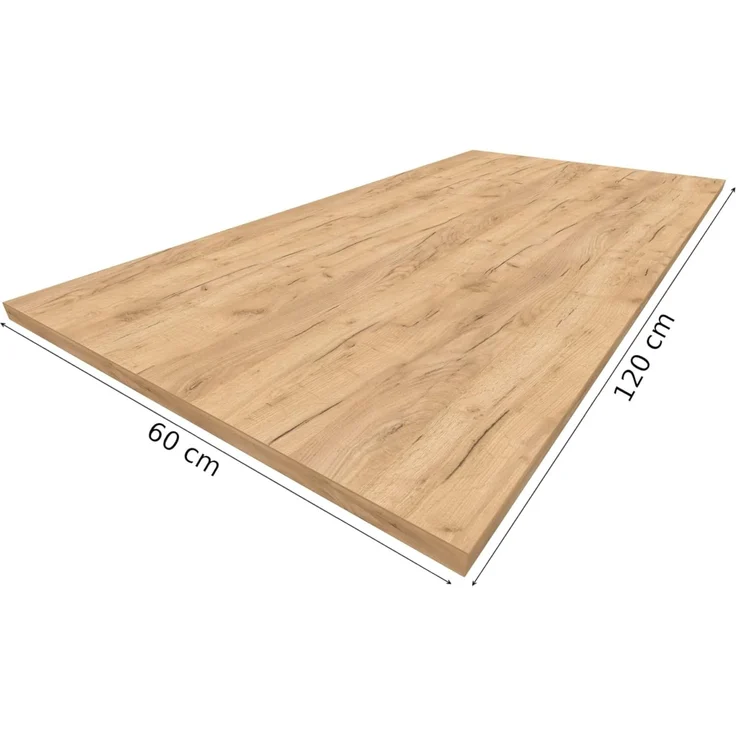 POKAR Tischplatte 2,5 cm Massiv Schreibtischplatte Bürotischplatte für Schreibtisch, Esstisch FSC-zertifizierte, Golden Craft Eichen, 120 x 60 x 2,5 cm – Bild 3