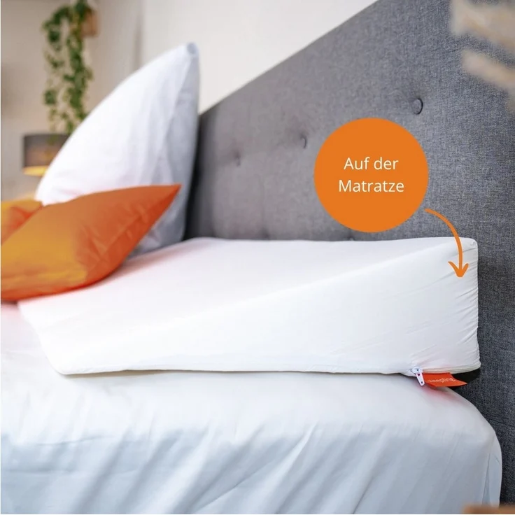 Matratzenkeil und Bücherkissen sleepling, formstabil, atmungsaktiv, druckentlastend, Bezug aus 100% Polyester – Bild 2