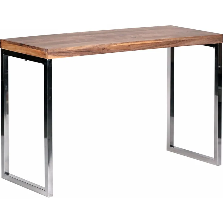 Wohnling Konsolentisch mit Metallbeinen, 120x45 cm, Massivholz, Akazie