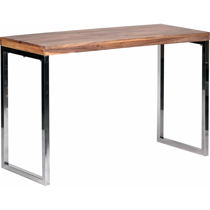 Wohnling Konsolentisch mit Metallbeinen, 120x45 cm, Massivholz, Akazie