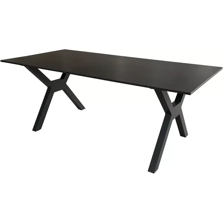 Tisch Granada 200x90cm dark grey Aluminium