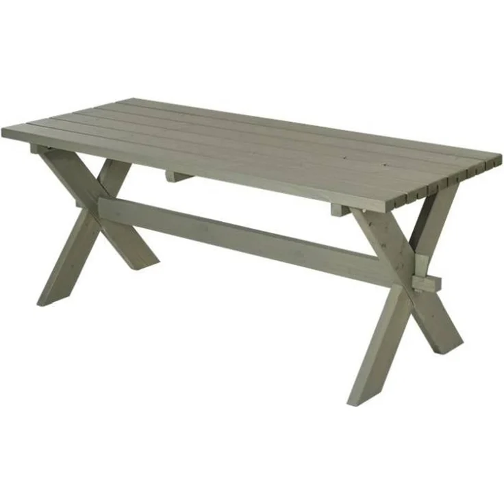 Plus Tisch Nostalgie 178x75x72cm graubraun rechteckig – Bild 4