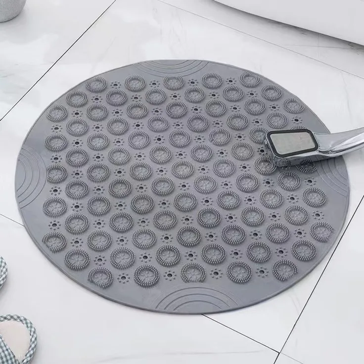 ABC Badteppich, grau, PVC, 8 x 57 x 8 cm