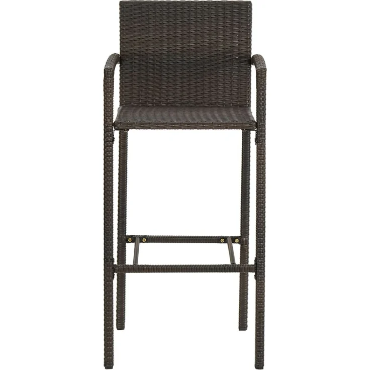 vidaXL Barhocker 2 Stk. Braun Poly Rattan 362580 – Bild 3