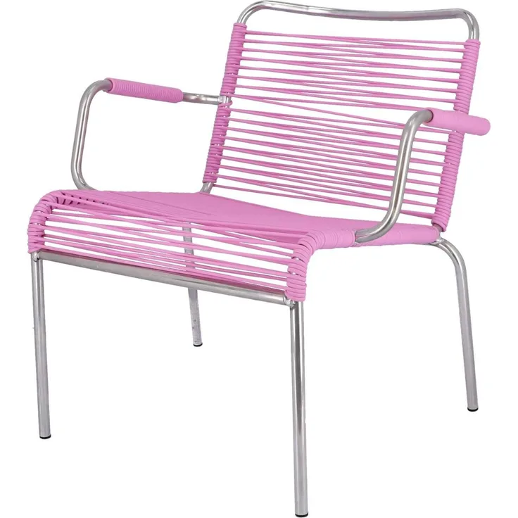 Outdoor Sessel Fiam Mya Lounge Spaghettil aus Aluminium pink