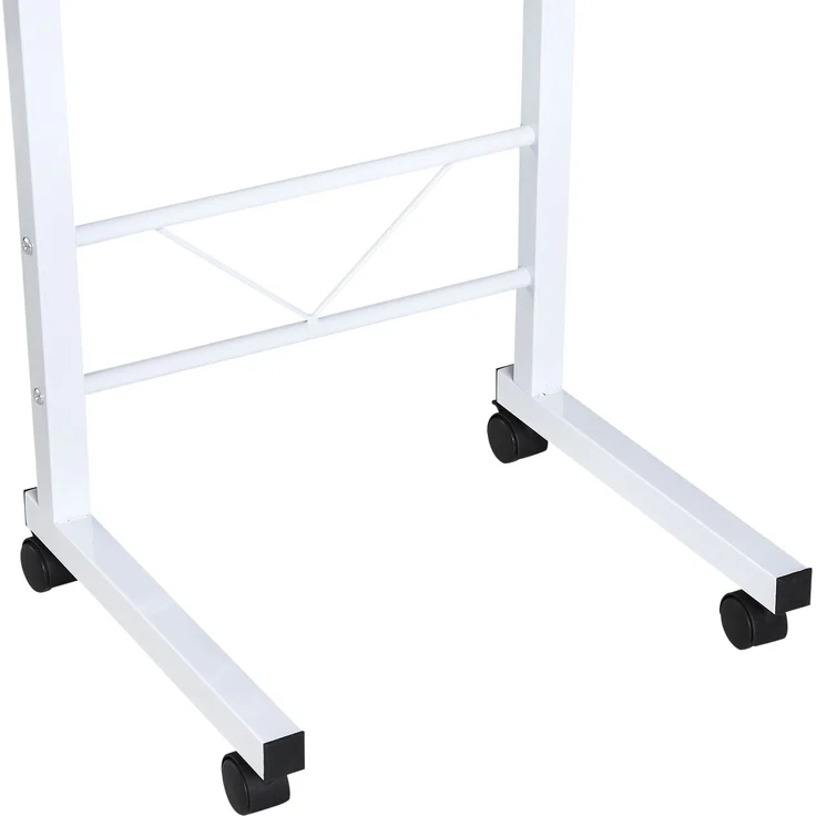 HOMCOM Beistelltisch, Spanplatte, Eisen, Kunststoff, Ahorn, 60B x 40T x 78H cm – Bild 9