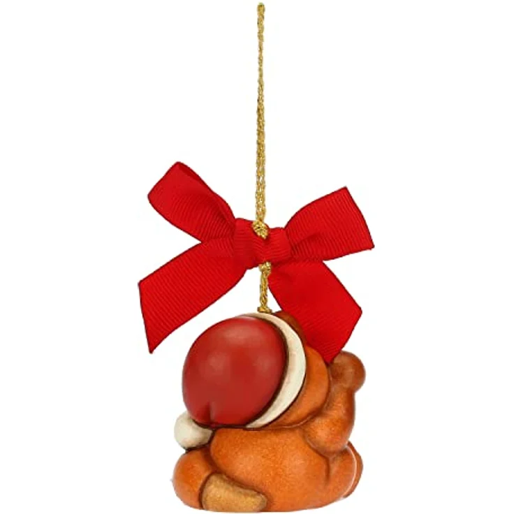 THUN - Weihnachtsschmuck, rotes Panda aus Keramik, handverziert, kleine Version - Weihnachtsgeschenkidee 2022-4,8 x 3,8 x 4,8 x 4,8 cm h – Bild 2