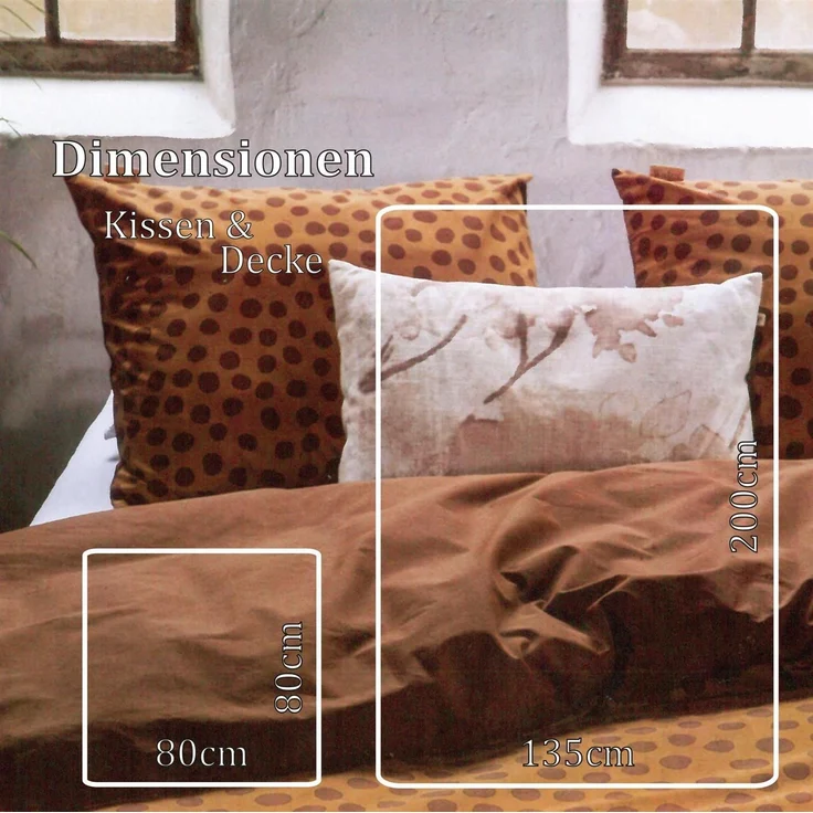 Bettwäsche Walra (135x200cm) Spots & Dots ( Warm Braun ) – Bild 3
