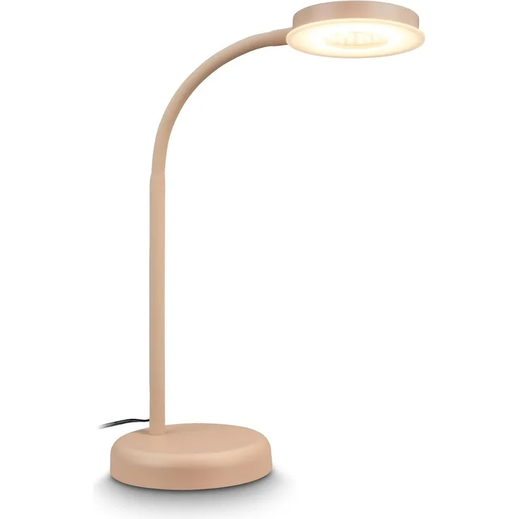 BRILONER - LED Schreibtischlampe mit Touch, dimmbar in Stufen, schwenkbar, Tischlampe, Lampe, Nachttischlampe, Tischleuchte, Home Office, Bürolampe, Leselicht, 32,5 x 13 x 40 cm, Beige