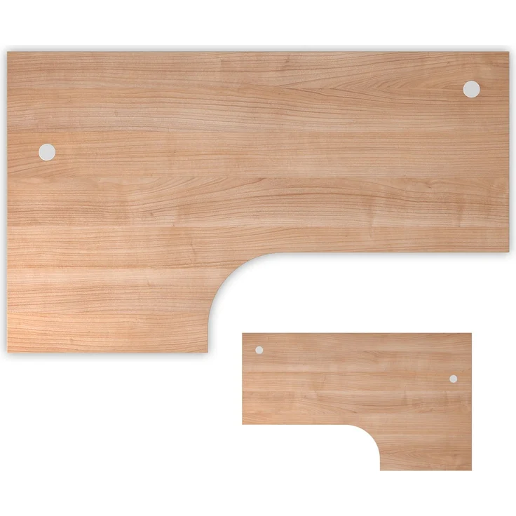 bümö Tischplatte 200x120 cm in Nussbaum, Schreibtischplatte aus Holz, Holzplatte, Spanplatte kratzfest beschichtet, ABS-Kante, 120 kg Tragkraft für DIY Homeoffice Eckschreibtisch, PL-82-N