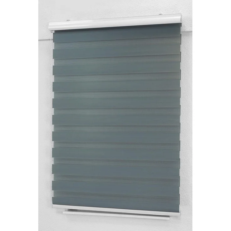 Lysel - Qualitätsdoppelrollo basaltgrau, (B x H) 220cm x 175cm in grau/basaltgrau – Bild 4