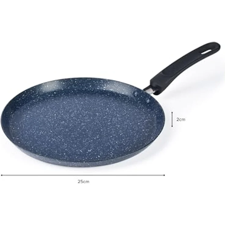 Russell Hobbs RH03409EU7 Nightfall Stone Crepe Pfannkuchenpfanne – Antihaftpfanne mit flacher Pfanne, 25 cm, Induktionskochfeld geeignet, für Ei, Dosa, Omelette, Roti, Kaltgriff, Spülmaschinenfest – Bild 7